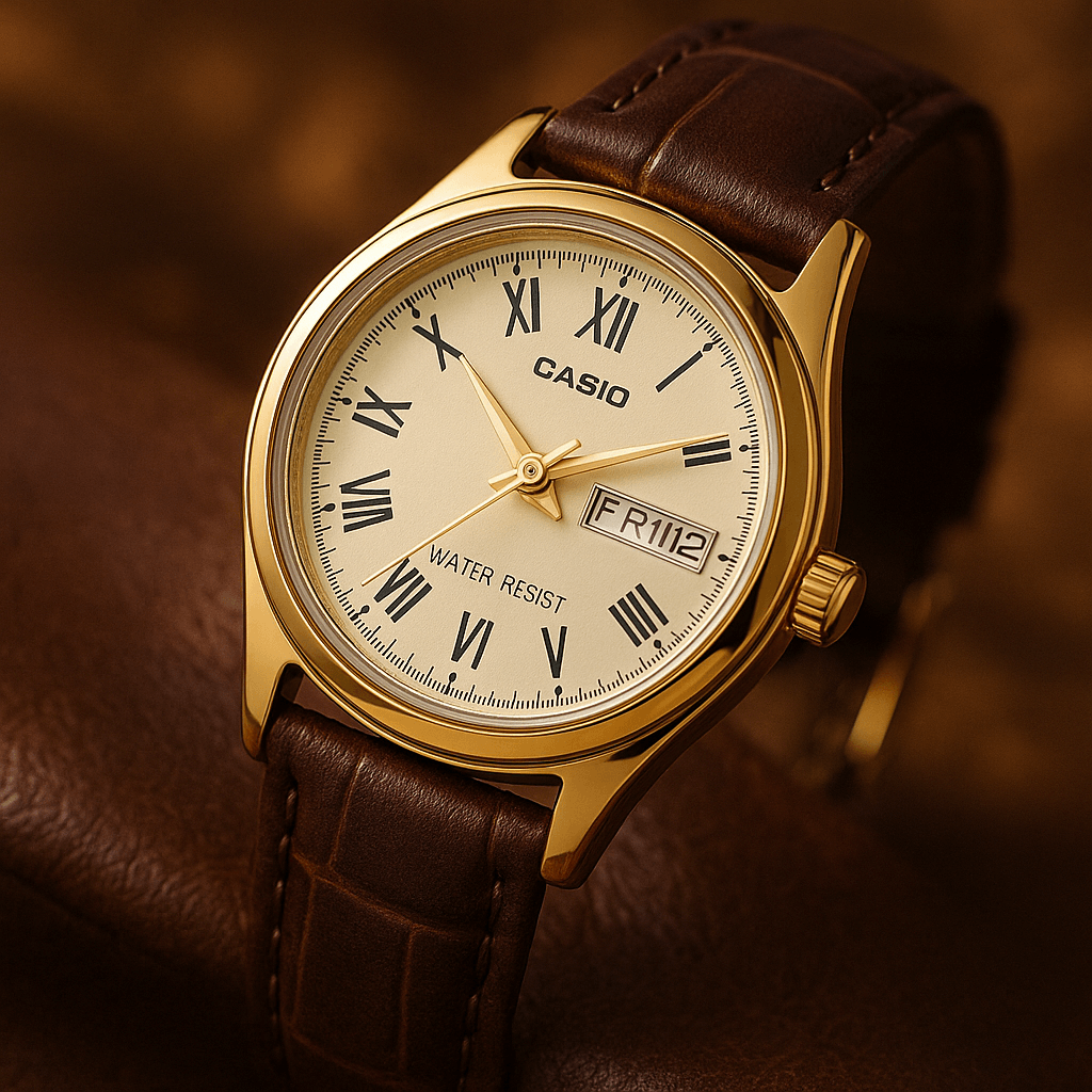 Casio Lady Eternity – Luxo Clássico Dourado