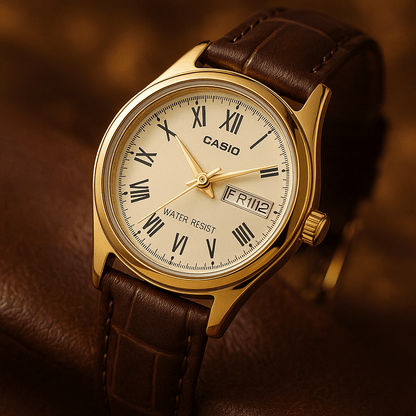 Casio Lady Eternity – Luxo Clássico Dourado