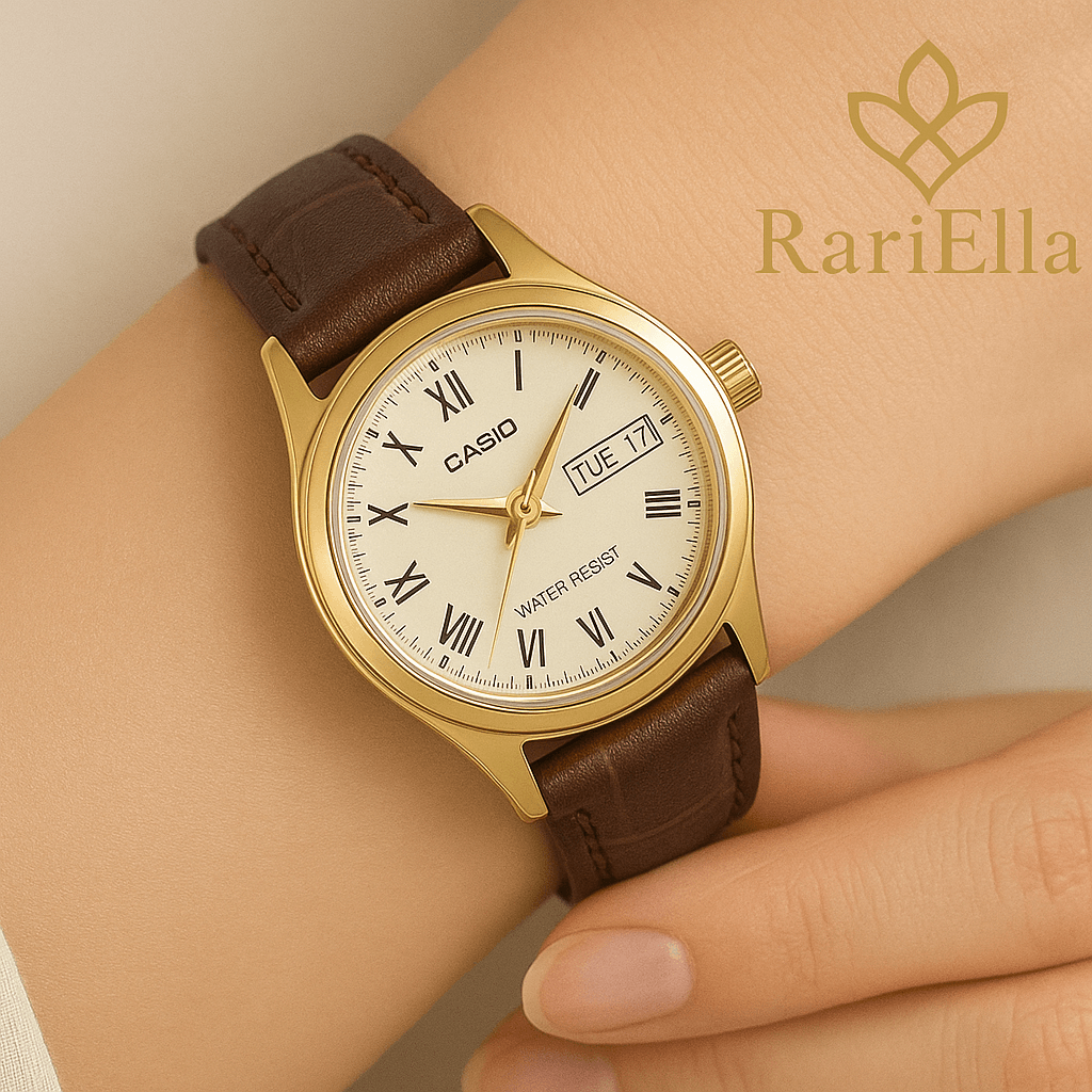 Casio Lady Eternity – Luxo Clássico Dourado