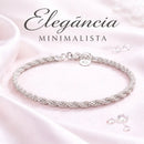 Pulseira prata 925 feminina trançada elegancia minimalista joia delicada