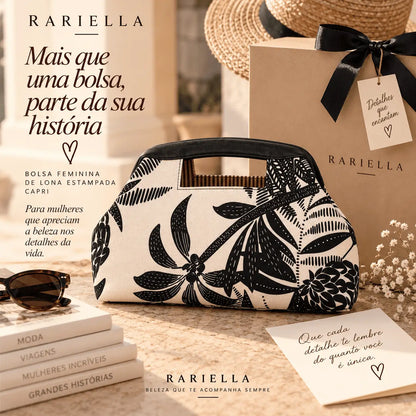 Bolsa Feminina de Lona Estampada Capri para uso casual no dia a dia