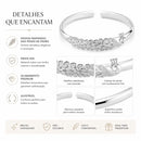 Bracelete pavão em prata 925 ideal para presente elegante e sofisticado
