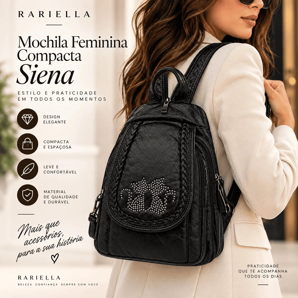 Bolsa Feminina Branca Matelassê Verona com detalhes do acabamento e design sofisticado