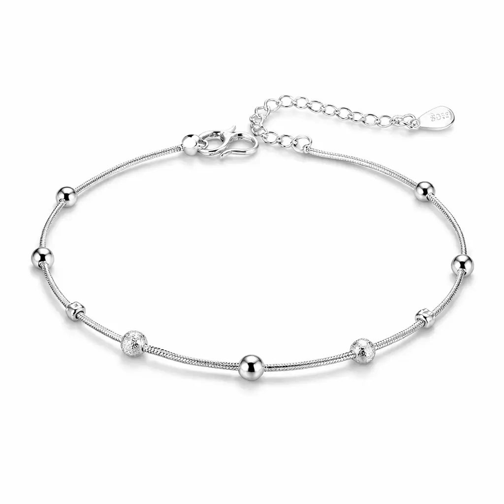 Pulseira feminina delicada em prata 925 ajustável estilo minimalista elegante RariElla