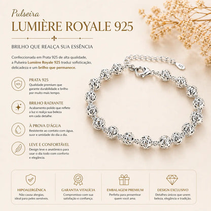 Pulseira Lumière Royale em prata 925 com benefícios hipoalergênica resistente e acabamento premium