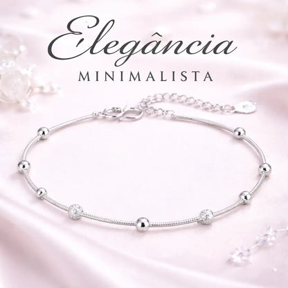 Pulseira feminina prata 925 delicada com design minimalista elegante joia sofisticada