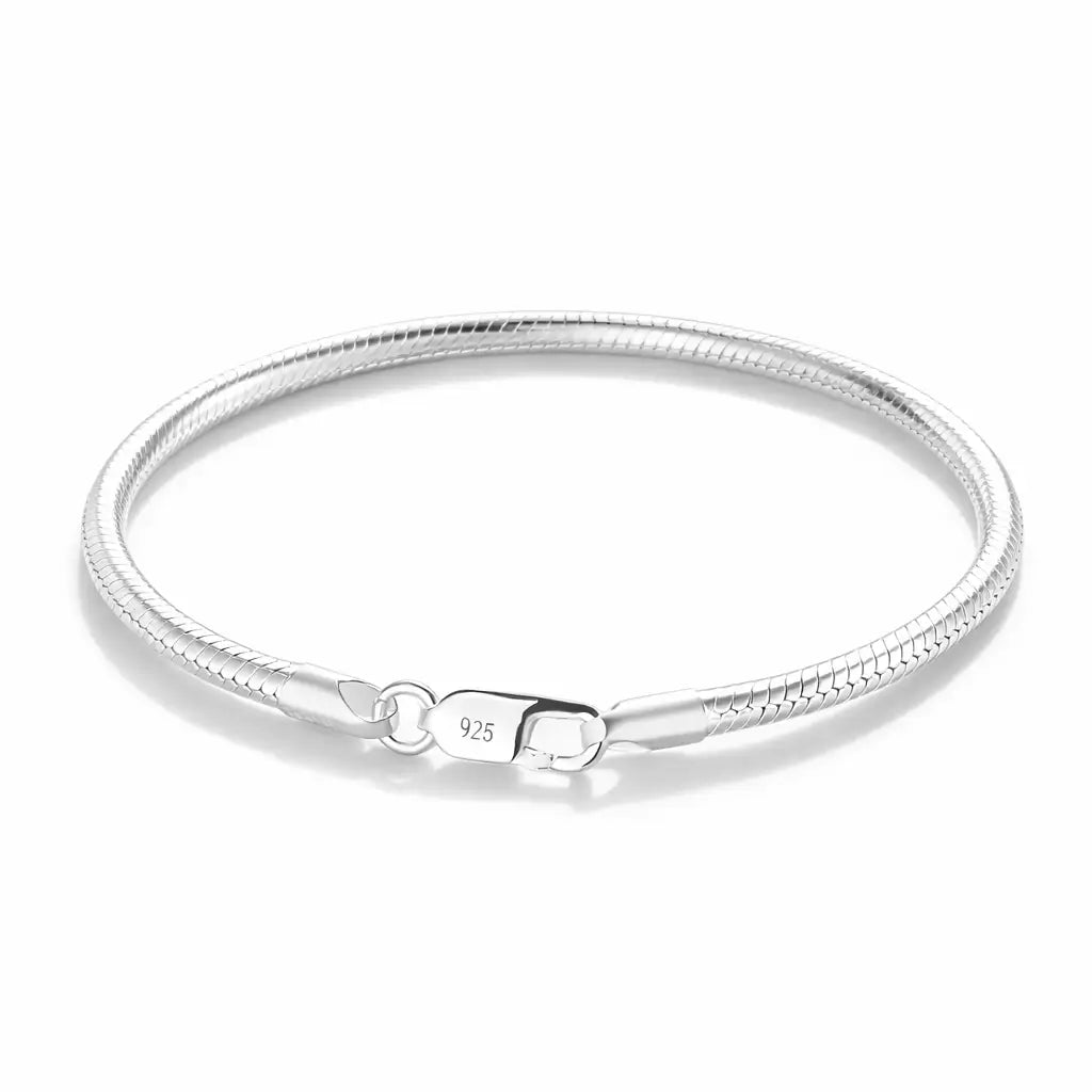 Pulseira feminina em prata 925 estilo pandora com design elegante minimalista RariElla
