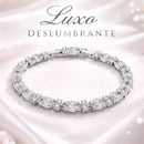 Pulseira tennis luxo deslumbrante em prata 925 com brilho intenso ideal para presente feminino